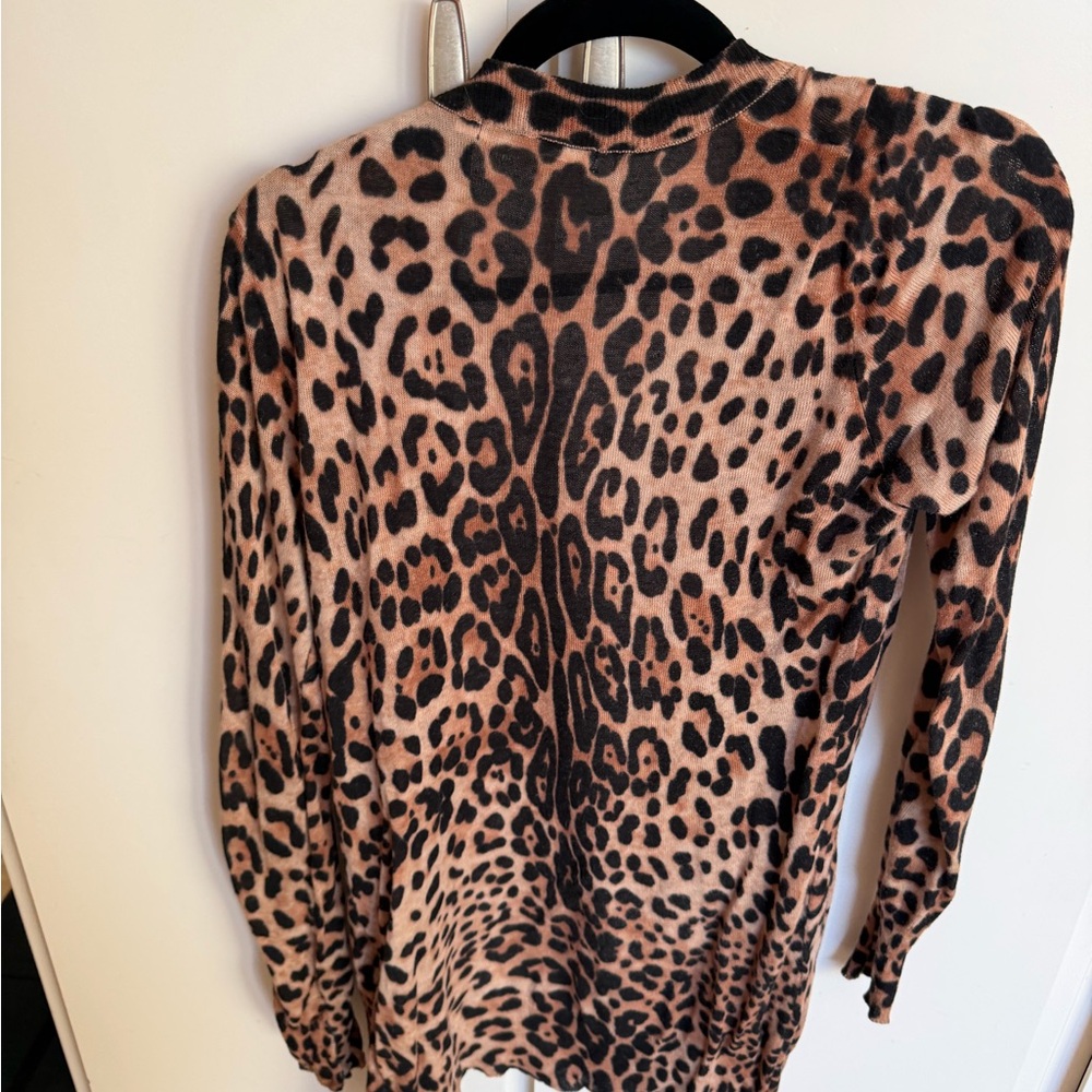 Ellison Animal Print Cardigan in Black and Brown